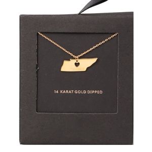 NWT I Heart Tennessee Dainty Gold Dipped Necklace